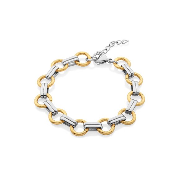 STEELX Two Tone Heavy Link Chain Bracelet - Picture 1 of 3